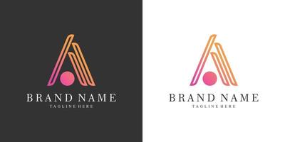 Initial latter a logo design with modern concept Premium Vector