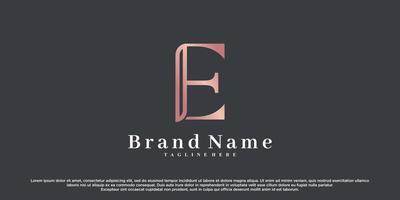 Initial latter e logo design with creative concept Premium Vector