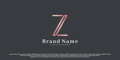Initial latter z logo design with creative concept Premium Vector