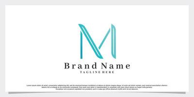 Initial latter m logo design with creative concept Premium Vector