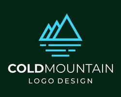 diseño de logotipo de iceberg. vector