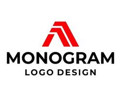 letra un diseño de logotipo de empresa de monograma. vector