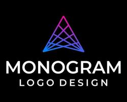 letra un diseño de logotipo de empresa de monograma. vector