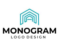 letra un diseño de logotipo de empresa de monograma. vector