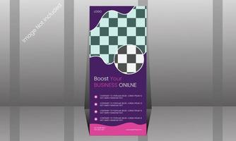 Modern Roll up Banner design vector