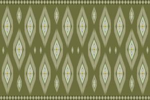 Brown ikat geometric fabric patten vector