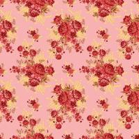 Beautiful watercolor flowers patterns on colorful background. textile pattern design vector