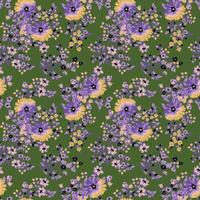 acuarela de patrones sin fisuras con flores para el diseño de la decoración. impresión brillante de moda de primavera o verano. diseño textil. patrón de diseño vector