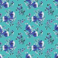 Beautiful watercolor flowers patterns on colorful background. pattern design vector