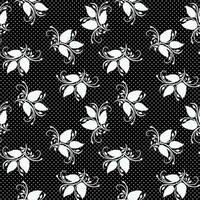 Seamless floral abstract Pattern with Flowers on black Background. pattern design and ready for print vector