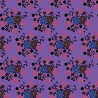 Beautiful watercolor flowers patterns on colorful background. pattern design vector