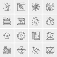 16 Universal Business Icons Vector Creative Icon Illustration to use in web and Mobile Related project