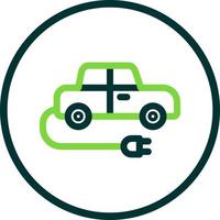 Electric Car Glyph Icon vector