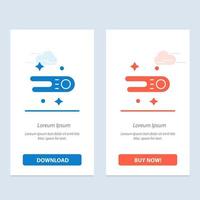 Astronomy Comet Space  Blue and Red Download and Buy Now web Widget Card Template vector