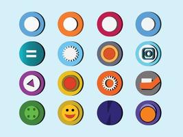 Set of vector network and social media icons