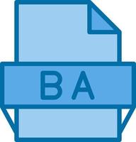 Ba File Format Icon vector
