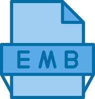 Emb File Format Icon vector