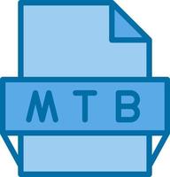 Mtb File Format Icon vector