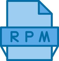 icono de formato de archivo rpm vector