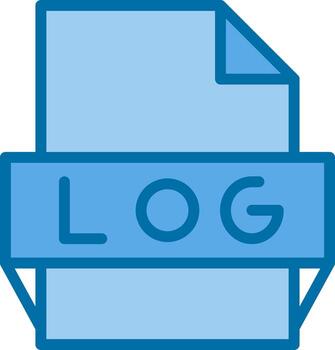 Log File Format Icon vector