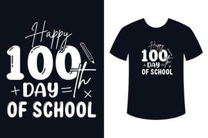 feliz día 100 de escuela vector