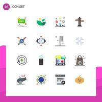 16 Flat Color concept for Websites Mobile and Apps paid articales paid life street navigation Editable Pack of Creative Vector Design Elements