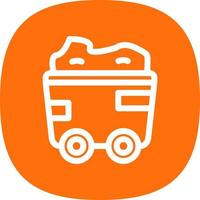 Mining Cart Glyph Icon vector