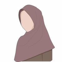 Hijab woman no face photo avatar vector