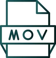 Mov File Format Icon vector