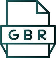 Gbr File Format Icon vector