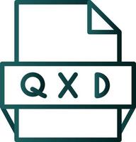 icono de formato de archivo qxd vector