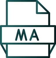 Ma File Format Icon vector