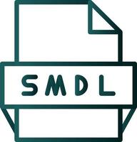 Smdl File Format Icon vector