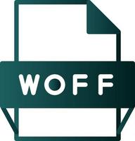 icono de formato de archivo woff vector