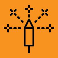 firecracker line Icon. Social media sign icons. Vector illustration isolated for graphic and web design.