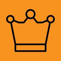 icono de la línea de la corona. iconos de signos de redes sociales. ilustración vectorial aislada para diseño gráfico y web. vector