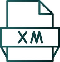 Xm File Format Icon vector