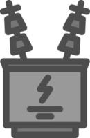 Power Transformer Glyph Icon vector