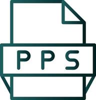 Pps File Format Icon vector