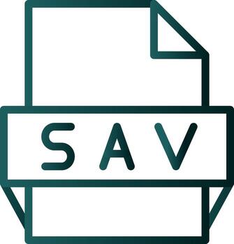 Sav File Format Icon vector