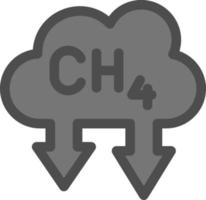 Methane Glyph Icon vector