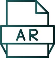 Ar File Format Icon vector