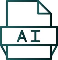 Ai File Format Icon vector