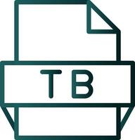 Tb File Format Icon vector