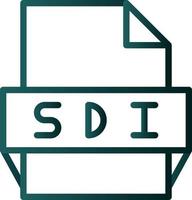 icono de formato de archivo sdi vector