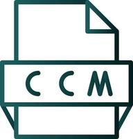 icono de formato de archivo ccm vector