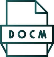 icono de formato de archivo docm vector