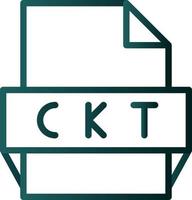 icono de formato de archivo ckt vector