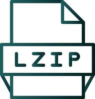 Lzip File Format Icon vector