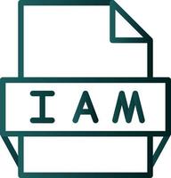 Iam File Format Icon vector